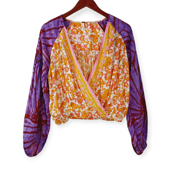 Free People SZ XS Cruisin Together Surplice Top OB948207 - Picture 7 of 7